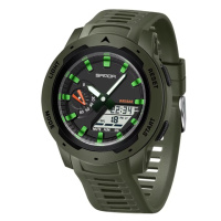 Чоловічий тактичний годинник Sanda 3360 Army Green з комбінованим циферблатом та підсвічуванням