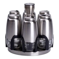 Набор баночек для специй 6 шт 15х15х16 см карусель для хранения специй HP-1300