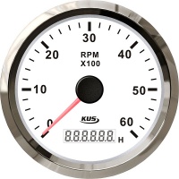 KUS WS Тахометр/счетчик моточасов для лодочного мотора 0-6000RPM