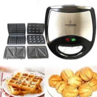 Мультимейкер Crownberg Cb-1074 4 В 1 Гриль Сендвичница Вафельница Орешница  Бутербродница