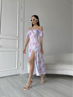 Сукня 006 Блакитно-рожевий