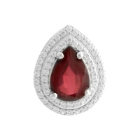 Серебряное кольцо CatalogSilver с натуральным рубином 3.013ct, вес изделия 3,69 гр (2182429) 17.5 размер