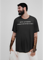 Чорна літня легка чоловіча оверсайз футболка з принтом