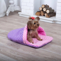 Лежанка для кота и собаки Тапочек Цвет фиолетовый/ розовый