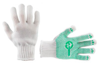 Перчатки Intertool 70/30 с точкой 68г белые 9« (SP-0133) (12 шт.)