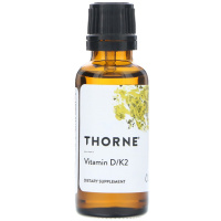 Вітамін D3 і K2, Vitamin D / K2, Thorne, 30 мл