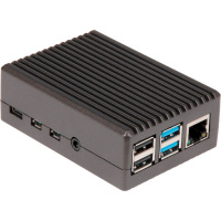 Корпус для Микро ПК Raspberry Pi Pi 4B Black Aluminium Alloy (RA759)