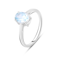 Серебряное кольцо CatalogSilver с натуральным топазом 1.483ct, вес изделия 2,16 гр (2059059) 18 размер