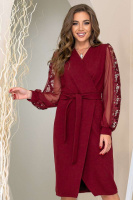 Коктейльна сукня Ангора Металік 21119 Бордова