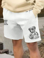 Шорти білі з ДТФ | 67-017