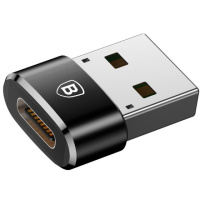 Перехідник Baseus USB Male To Type-C Female Adapter Converter 5A (CAAOTG), Чорний - купити в SmartEra.ua