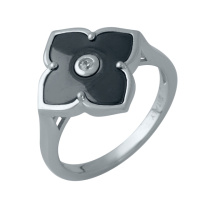 Серебряное кольцо CatalogSilver с керамикой, вес изделия 3,57 гр (1982341) 17.5 размер