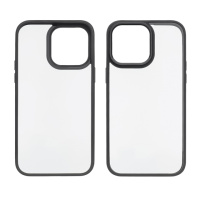 Чехол Aluminum Camera Frame для Apple iPhone 14 Pro color  01 черный Люкс