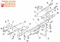 Тягово-сцепное устройство (фаркоп) Nissan NV200 (2009-...)