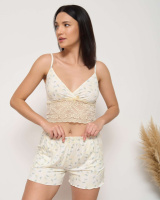 Комплект майка і шорти - віскоза - мереживо  S, M, L, XL