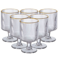 Набір келихів столових ребристих 300 мл 6 штук