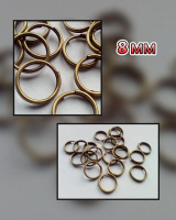 Соединительные колечки «двойные» . Размер - 8 мм. Упаковка - 5 грамм(прим.38 шт). Цвет бронза