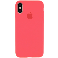 Чохол для Apple iPhone X (5.8«) / XS (5.8») Silicone Case Full Protective (AA) (Кавуновий / Watermelon red) - купити в SmartEra.ua