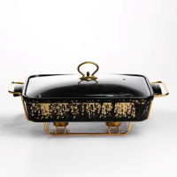 Мармітниця прямокутна 2 л на підставці з підігрівом 40х22.5х15.5 см ML-874-15