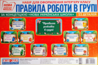 Набір для оформлення інтер'єру класу. «Правила роботи в групі» (11 деталей) (Світогляд)