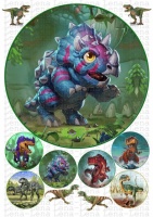 Вафельные картинки на тему: Динозавры