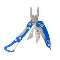 Мультитул туристический с чехлом и карабином Traveler Deluxe 7в1, 12 см МТ821 Синий