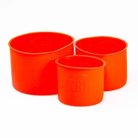 Набор форм для выпечки пасхи силиконовые 3 шт 1.7 л, 1 л, 0.6 л формы для пасхи Красные HP-35-553R