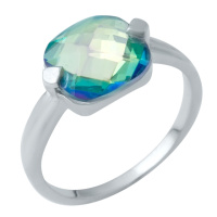 Серебряное кольцо CatalogSilver с мистик топазом, вес изделия 2,64 гр (1949764) 17 размер