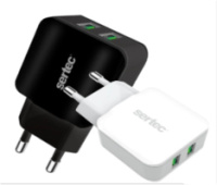 СЗУ 2USB SERTEC STC-023 AUTO ID 2400mAh TYPE-C WHITE