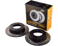 Диск тормозной передний ВАЗ 21214, 2131, Urban (с 2016) (под ступицу с двухрядным подшипником) перфорация Graphite Line, компл. 2 шт.