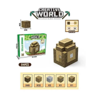 Конструктор магнітний Майнкрафт будиночок із дерева 84 деталі