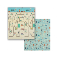 Детский складной двухсторонний термо коврик, размер 180x150x0.8 см (53340)