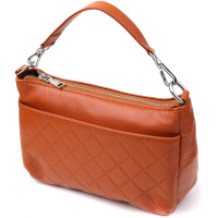 Женская сумка из натуральной кожи с двумя ремешками Vintage 22929 Рыжий