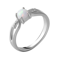 Серебряное кольцо CatalogSilver с опалом 0.33ct, вес изделия 2,41 гр (2049784) 18 размер