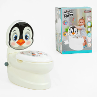 Дитячий горщик - унітаз зі звуковими ефектами, знімний горщик, тримач для паперу, «Пінгвін»
