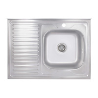 Кухонна мийка Brinex 6080-R 0,6 мм Satin (BRIN6080RSAT06)