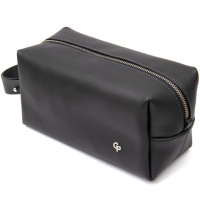 Чоловічий матовий шкіряний несесер 711508 Чорний