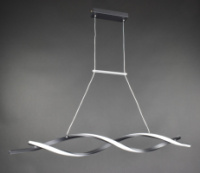 Люстра светодиодная подвесная LED светильник для квартиры на потолок лэд 27327 Черный 25-100х14х100 см.