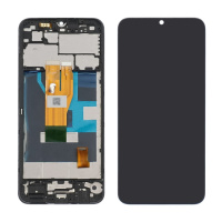 Дисплей для Realme C30 с чёрным тачскрином и корпусной рамкой