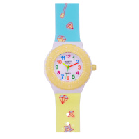 Дитячий годинник Better 001 Superstar Yellow-White кварцовий з силіконовим ремінцем