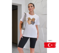 Жіноча літня футболка «Trio» оптом від виробника | Норма і батал