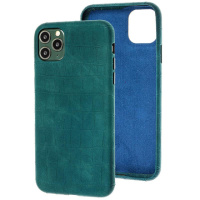 Шкіряний чохол Croco Leather для Apple iPhone 11 Pro (Green) - купити в SmartEra.ua