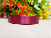 Атласная лента/ 1,2 см / 23 метра/  сливовый