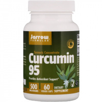 Куркумин, 500 мг, Curcumin 95, Jarrow Formulas, 60 Капсул