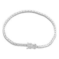 Серебряный браслет CatalogSilver с фианитами, вес изделия 6,2 гр (2186939) 18 размер