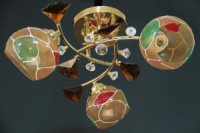 Классическая Люстра SVLIGHT трехламповая 128/3 золото