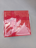 Подарочные коробки  квадратные / набор 3 шт / красный