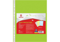 Файл для документів А4+ Optima, 40 мкм, фактура «глянець», салатовий (100 шт/уп)