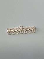 Коннектор. Размер - 3,5×1,2 см. Цвет - серебро. Цена указана за 1 шт.