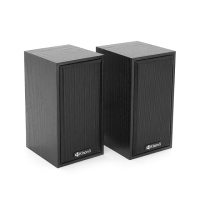 Колонки 2.0 Kisonli T-002A для ПК и ноутбука, USB + 3.5mm, 2x3W, 20Hz- 18KHz, Black, BOX, Q30